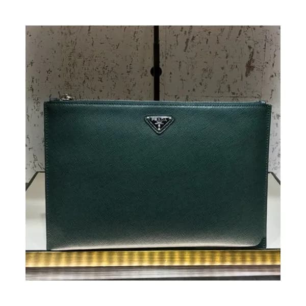 Prada Saffiano Mens Clutch Bag ,28CM - 프라다 사피아노 남성… - 1