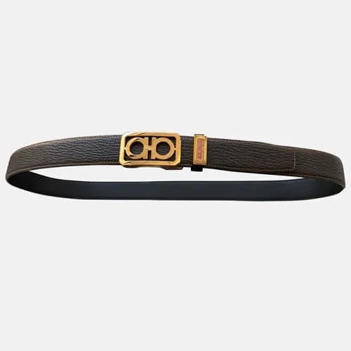 Salvatore Ferragamo 2019 Mens Gancini Buckle Leath… - 1