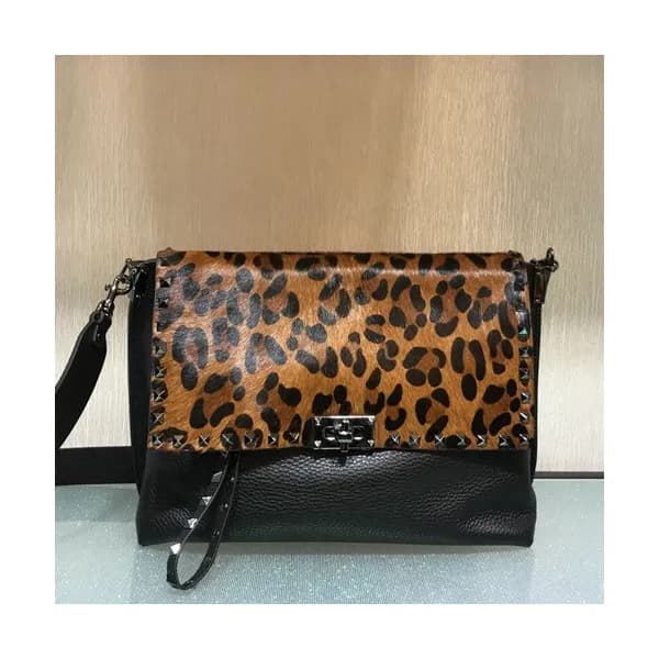 Valentino 2019 Leather Rockstud Shoudler Bag,28CM … - 1