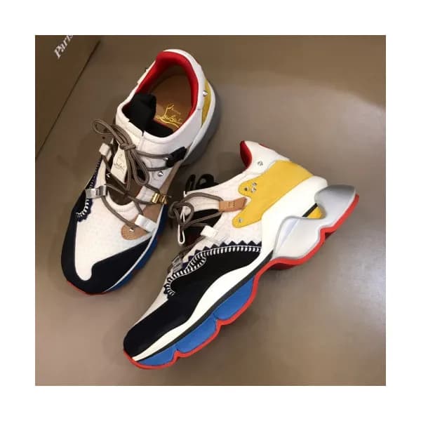 Christian Loubutin 2019 Mens Suede Leather Sneaker… - 1