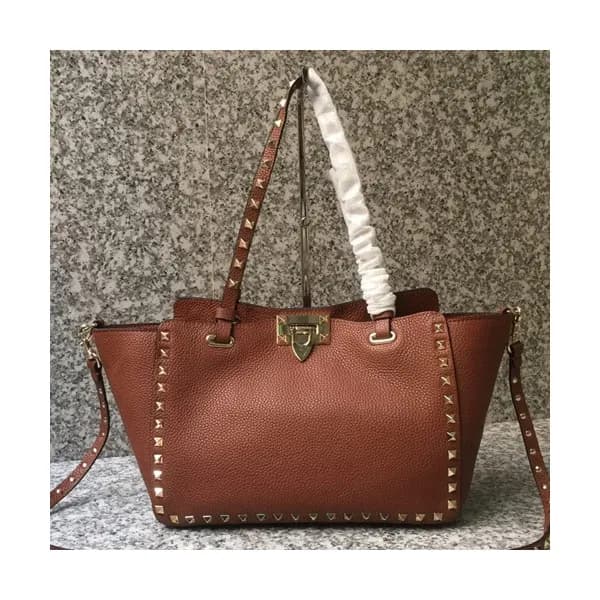 Valentino 2019 Leather Tote Shoulder Shopper Bag,2… - 1