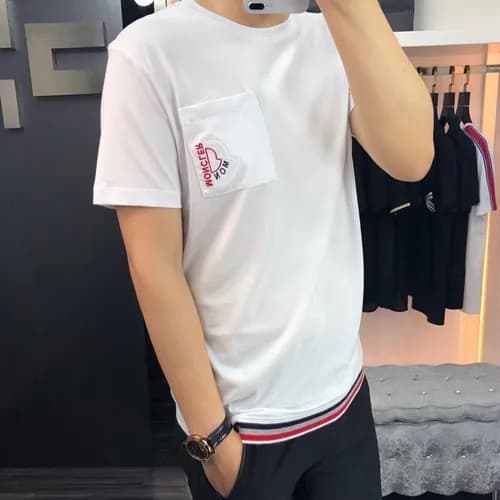 Mocler 2019 Mens Logo Cotton Short Sleeved T-shirt… - 1
