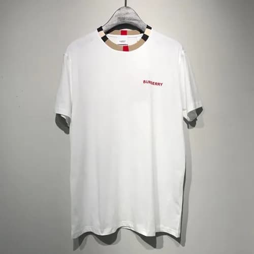 Burberry 2019 Mm/WmCrew -neck Cotton Short Sleeved… - 1