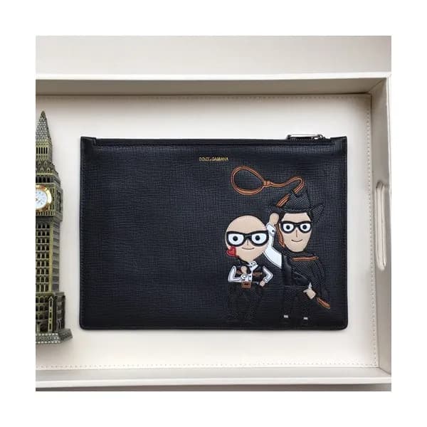 Dolce&Gabbana 2019 Leather Clutch Bag ,28CM - 돌체 앤… - 1
