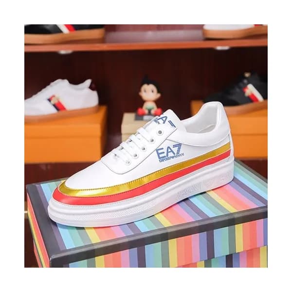Armani 2019 Mens Leather Sneakers - 알마니 2019 남성용 … - 1