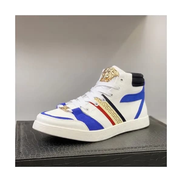 Versace 2019 Mens Leather Sneakers - 베르사체 2019 남성용… - 1