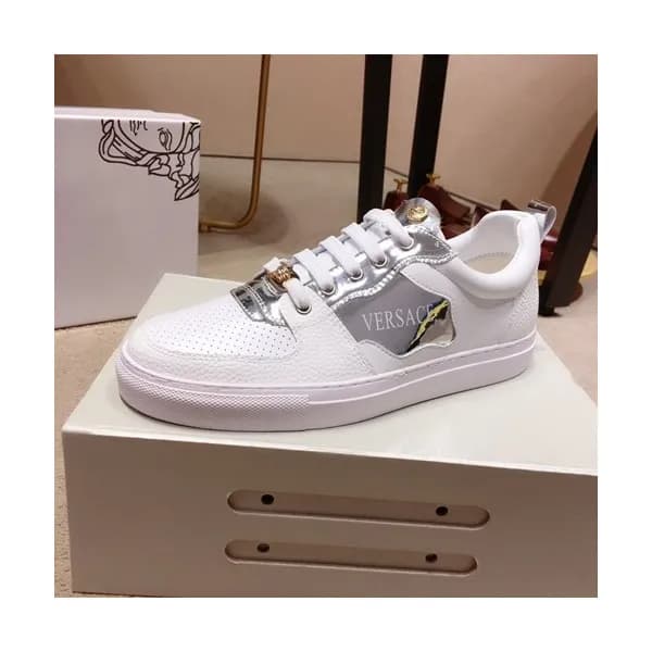Versace 2019 Mens Leather Sneakers - 베르사체 2019 남성용… - 1