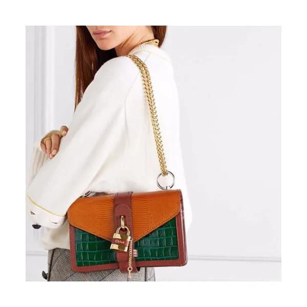 Chole 2019 Aby Leather Chain Shoulder Bag, 24cm - … - 1
