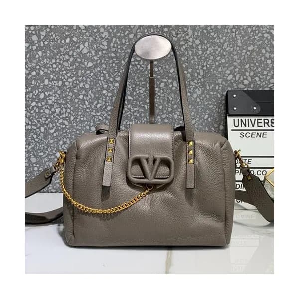 Valentino 2019 Leather Vsling Tote Shoudler Bag,26… - 1