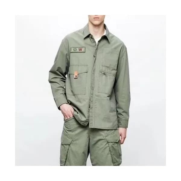 Loewe 2020 Mens Logo Casual Cotton Shirts - 로에베 20… - 1