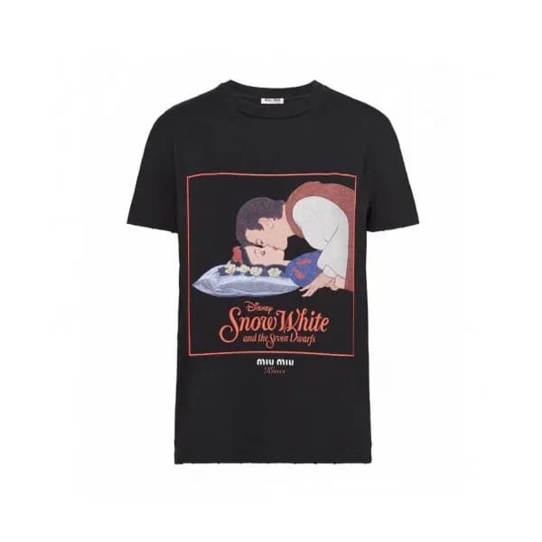 Miumiu 2020 Ladies Cotton Short Sleeved Tshirts - … - 1