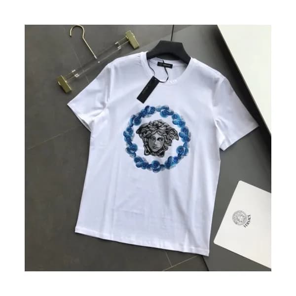 [베르사체]Versace 2020 Mens Logo Silket Short Sleeved … - 1