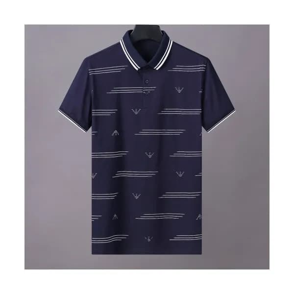 [알마니]Armani 2020 Mens Logo Silket Short Sleeved Ts… - 1