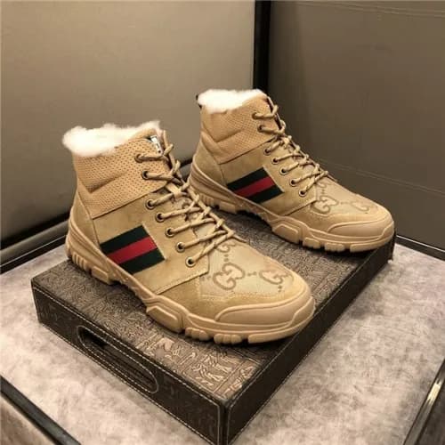 Gucci 2020 Men's Leather Wool Sneakers - 구찌 20… - 1