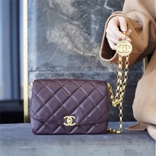 Chanel 2020 Women's Leather Shoulder Bag,17cm … - 1