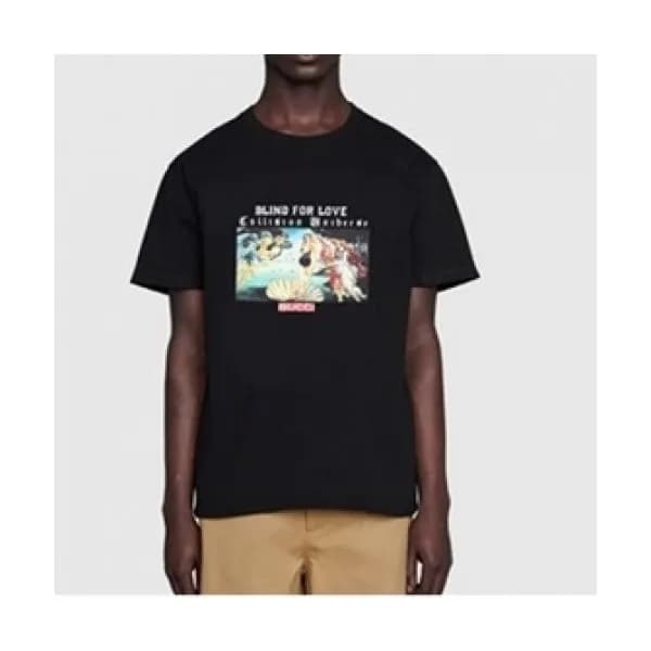 Gucci Mm/Wm Logo Short Sleeved Tshirts Black - 구찌… - 1