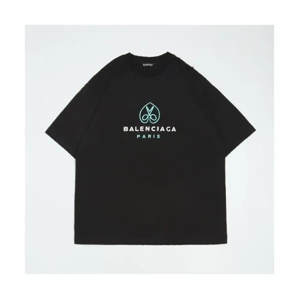 Balenciaga Mm/Wm Logo Cotton Short Sleeved Tshirt… - 1