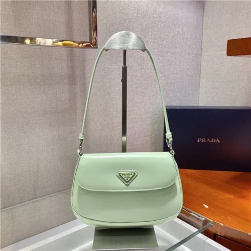 [유니크한]Prada 2021 Women's Leather Hobo Bag,23cm… - 1