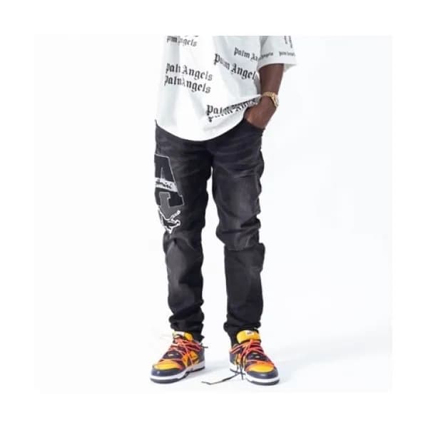 Amiri Mens Trendy Denim Pants Black - 아미리 2021 남성… - 1