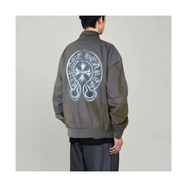 Chrome Hearts Mens Logo Casual Jackets Gray - 크롬하… - 1