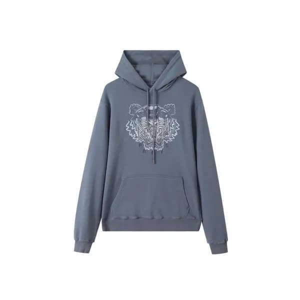 Kenzo Mens Signature Tiger Cotton Tshirts Gray -… - 1