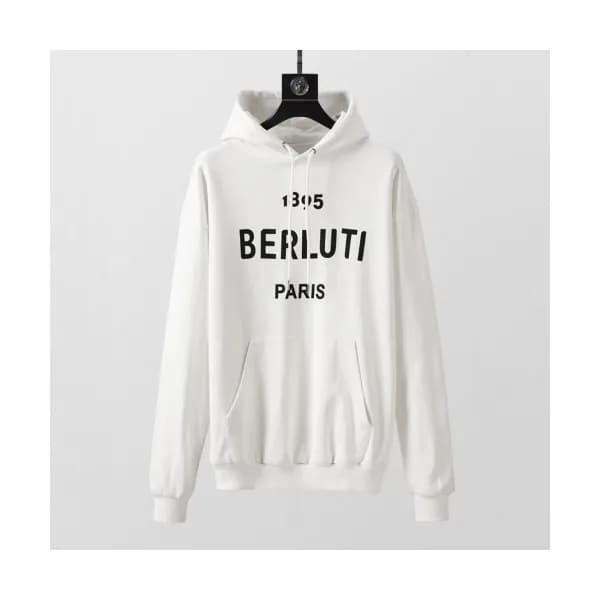 Berluti Mens Casual Cotton Hoodie White - 벨루티 202… - 1