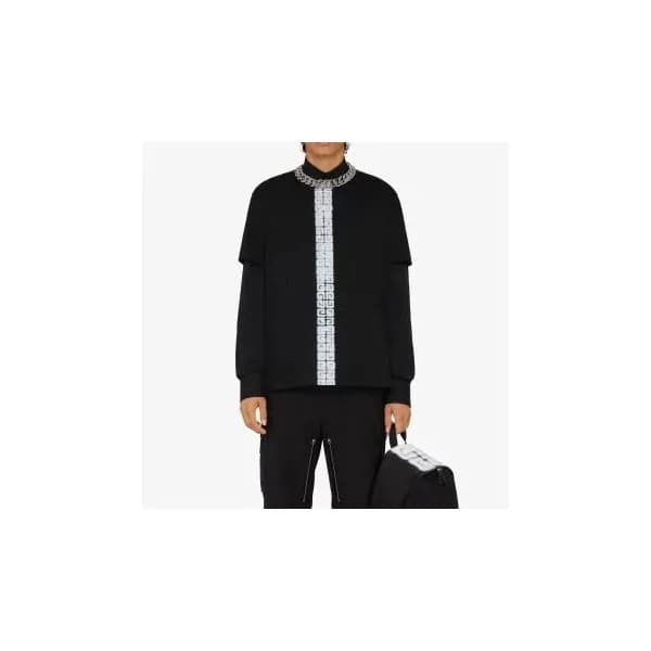 지방시 남자 크루넥 블랙 반팔티 - Unisex Black Tshirts - giv0603… - 1