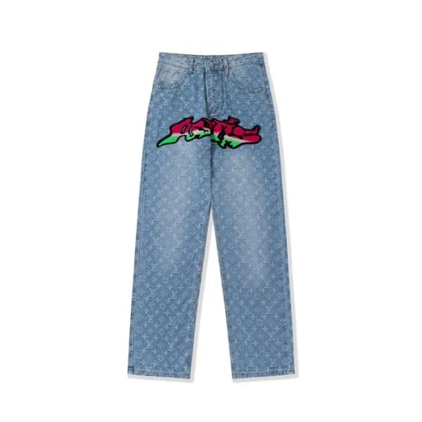 루이비통 남성 캐쥬얼 블루 청바지 - Mens Blue Jeans - lou04124x - 1
