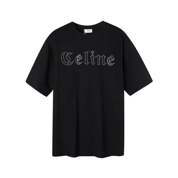셀린느 남성 크루넥 블랙 반팔티 - Mens Black Tshirts - cel0248x - 1