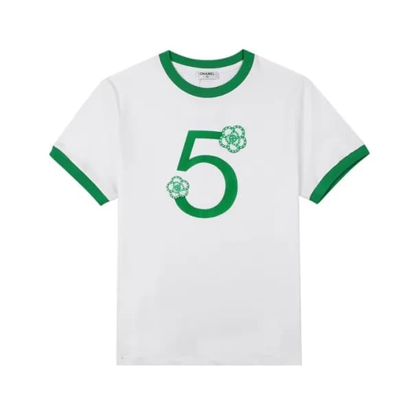 샤넬 여성 크루넥 화이트 반팔티 - Womens White Tshirts - chl0881… - 1