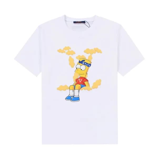 루이비통 남성 화이트 크루넥 반팔티 - Mens White Tshirts - lou0418… - 1