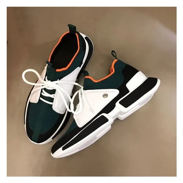 에르메스 남성 클래식 블루 스니커즈 - Mens Blue Sneakers - her0754… - 1
