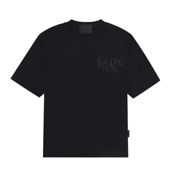 프라다 남성 크루넥 블랙 반팔티 - Mens Black Tshirts - Pra02692x - 1