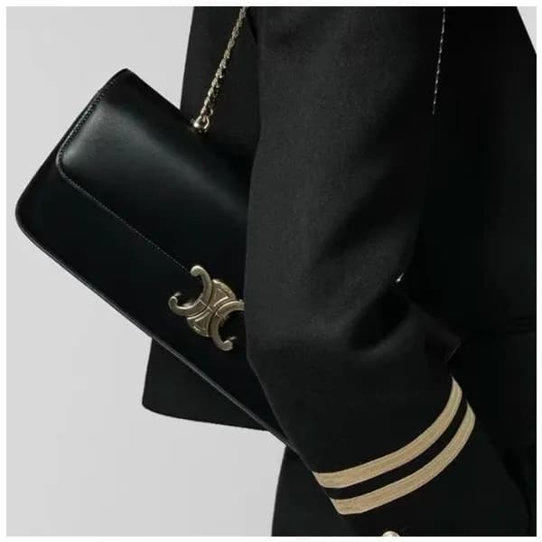 셀린느 여성 Triomphe 블랙 숄더백 - Womens Black Shoulder Bag… - 1