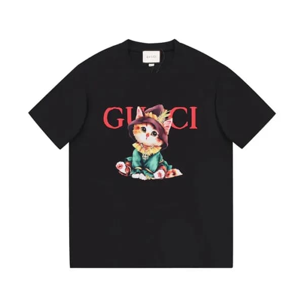 구찌 남성 블랙 크루넥 반팔티 - Mens Black Tshirts - guc04863x - 1