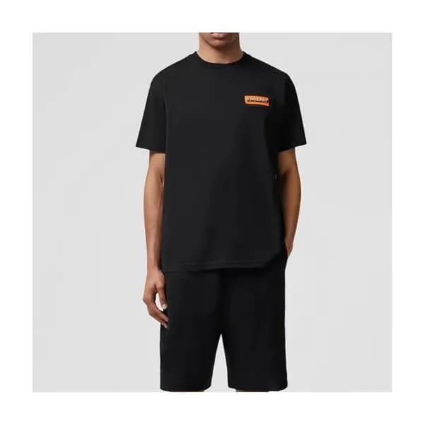 버버리 남성 블랙 크루넥 반팔티 - Mens Black Tshirts - Bur04341x - 1