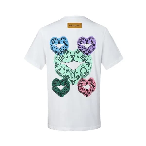루이비통 남성 화이트 크루넥 반팔티 - Mens White Tshirts - lou0491… - 1