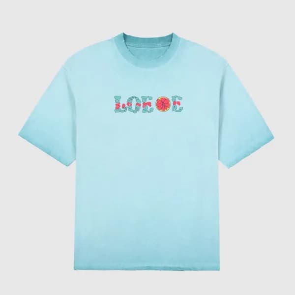 로에베 남성 이니셜 블루 반팔티 - Mens Blue Tshirts - loe0622x - 1