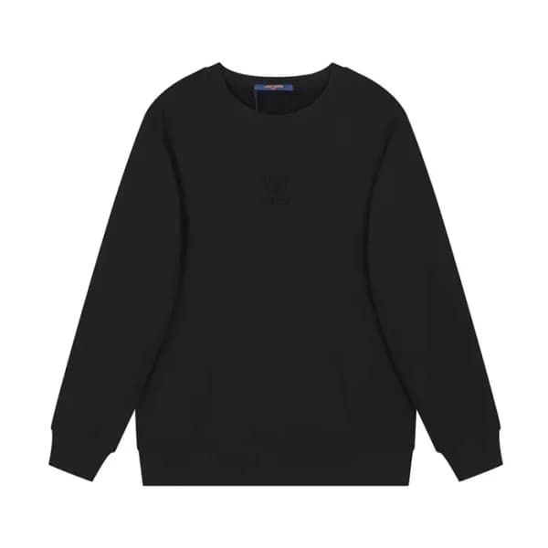 루이비통 남성 모던 블랙 맨투맨 - Mens Black Tshirts - lou05218x - 1