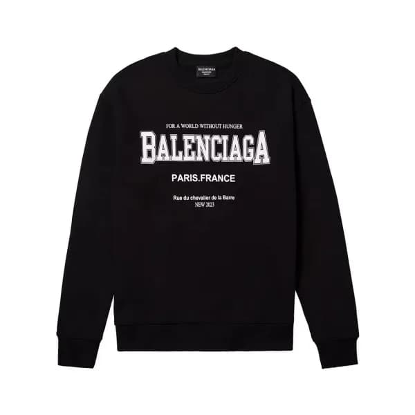 발렌시아가 남성 캐쥬얼 블랙 맨투맨 - Balenciaga Mens Black Tshirt… - 1