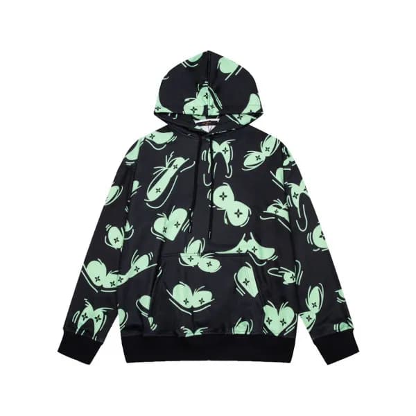 루이비통 남자 베이직 블랙 후드티 - Louis vuitton Mens Black Hood… - 1