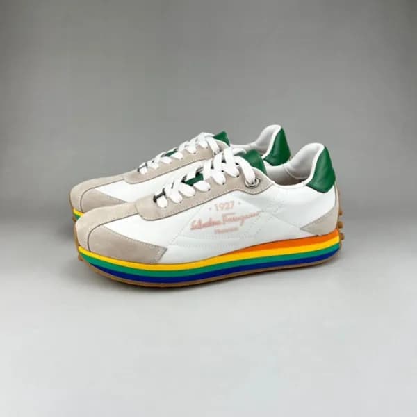 페라가모 남성 화이트 스니커즈 - Ferragamo Mens White Sneakers -… - 1