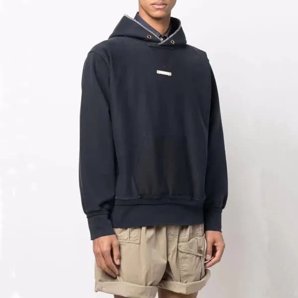 메종마르지엘라 남성 네이비 후드티 - Maison margiela Mens Navy Hoo… - 1