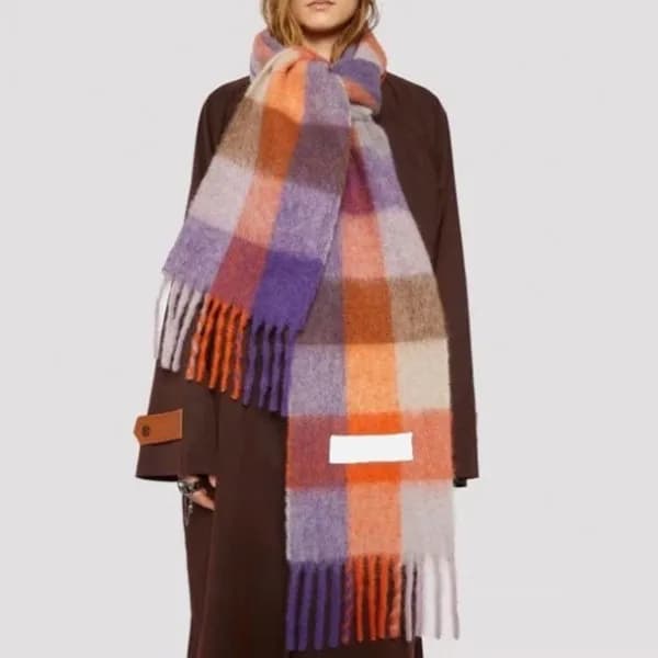 아크네 남/녀 오렌지 머플러 - Acne Unisex Orange Muffler - ac1… - 1