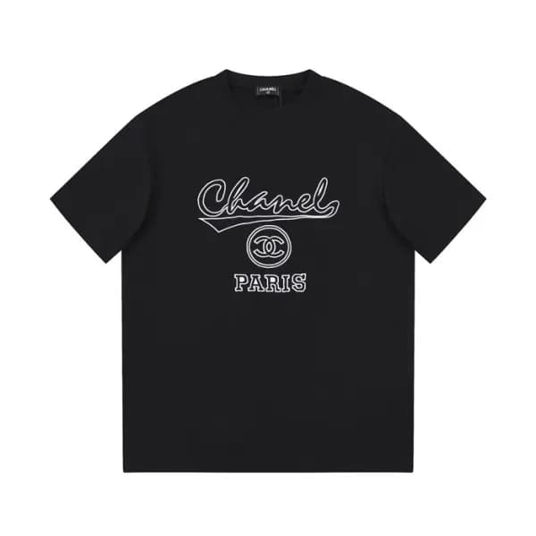 샤넬 남성 크루넥 블랙 반팔티 - Chanel Mens Black Tshirts - ch6… - 1