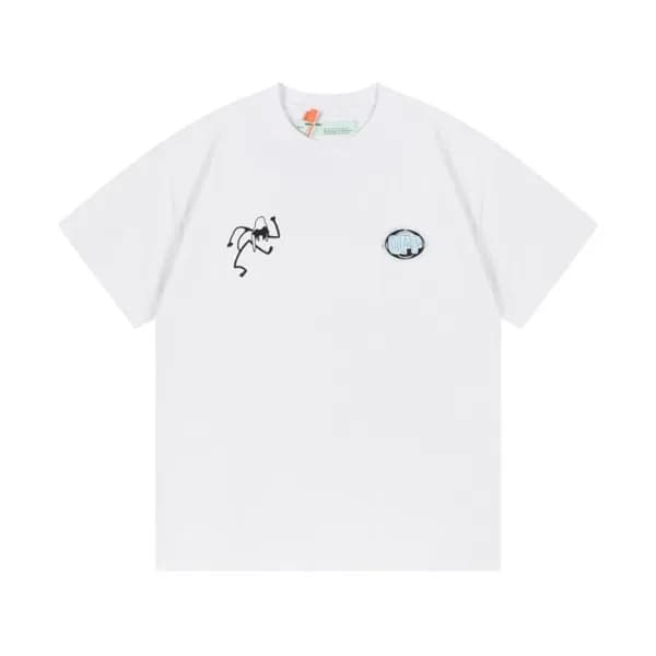 오프화이트 남성 모던 화이트 반팔티 - Off white Mens White Short s… - 1