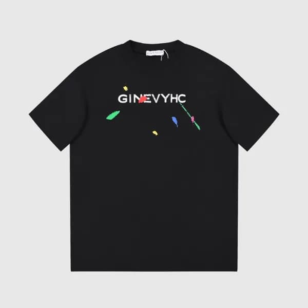 지방시 남성 크루넥 블랙 반팔티 - Givenchy Mens Black Short Slee… - 1