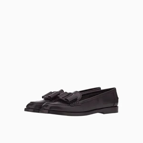 페라가모 여성 블랙 로퍼 - Salvatore Ferragamo Black Beige Lo… - 1