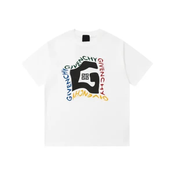 지방시 남성 크루넥 화이트 반팔티 - Givenchy Mens White Short Sle… - 1