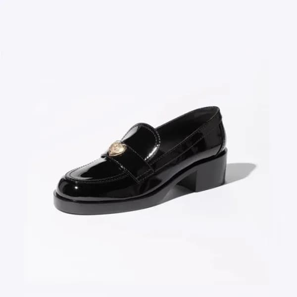 샤넬 여성 블랙 로퍼 - Chanel Womens Black Loafer - ch493x - 1